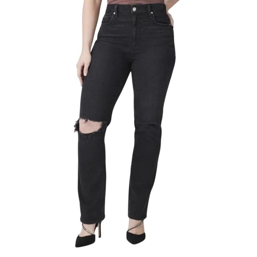 Paige flaunt knockout distressed jean black size 24